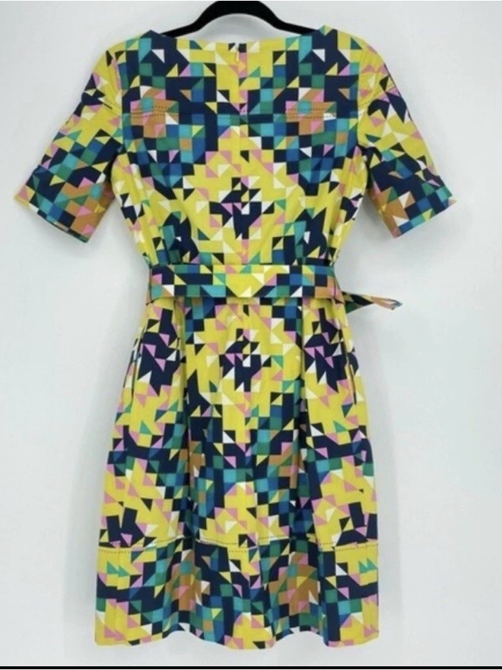 Tory Burch Yellow Geometric Midi Dress